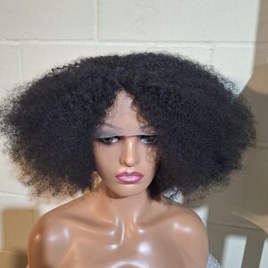 100 Percent Human Hair Kinky Afro Lace Front Wig